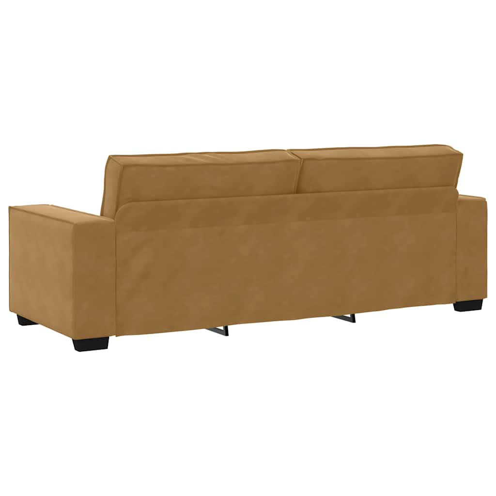 2-delige Loungeset met kussens fluweel bruin