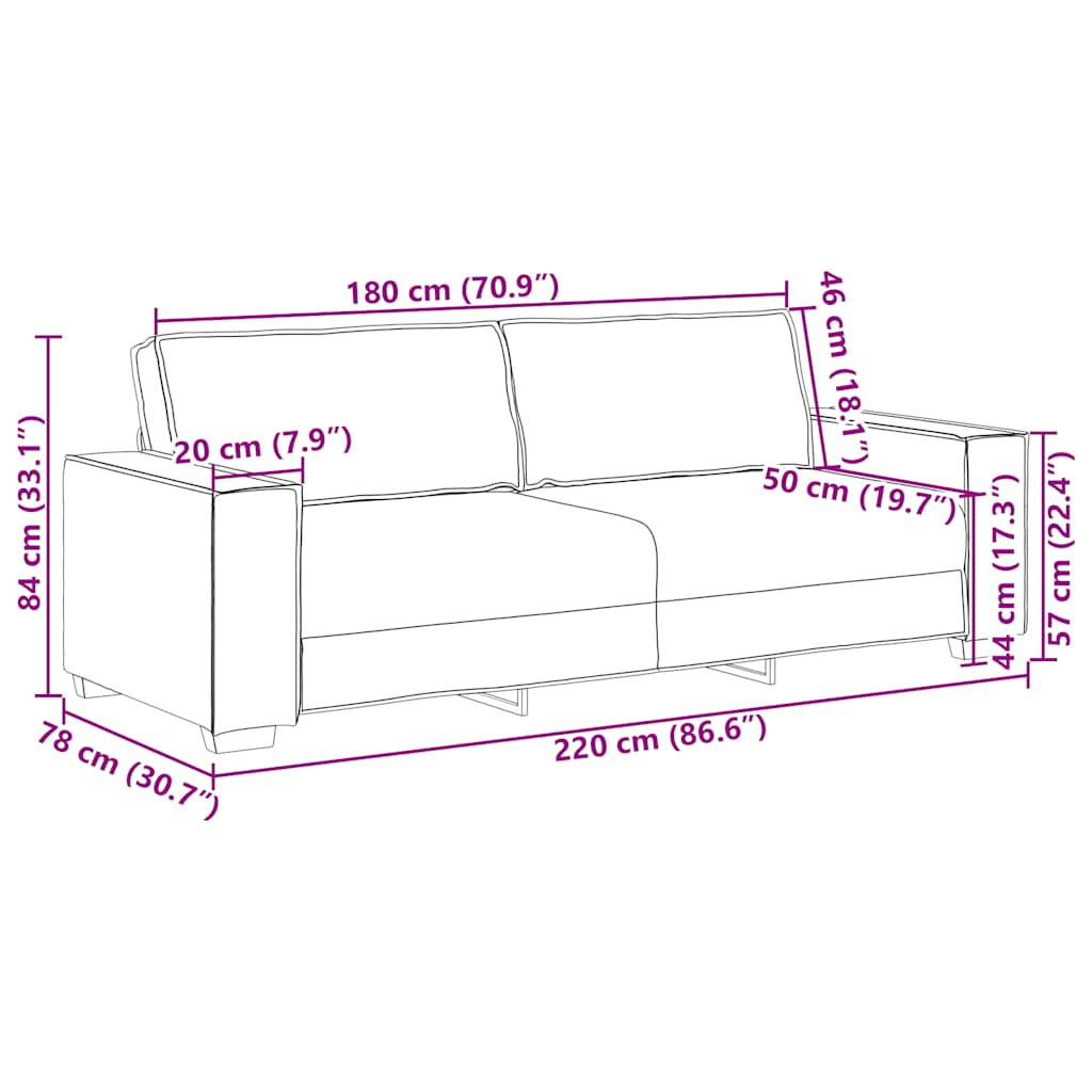 2-delige Loungeset met kussens fluweel bruin