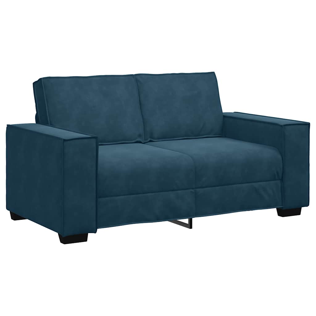 2-delige Loungeset met kussens fluweel blauw