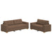 Bank 2 pcs Bruin 221 x 80 x 80 cm Linnen-mix stof