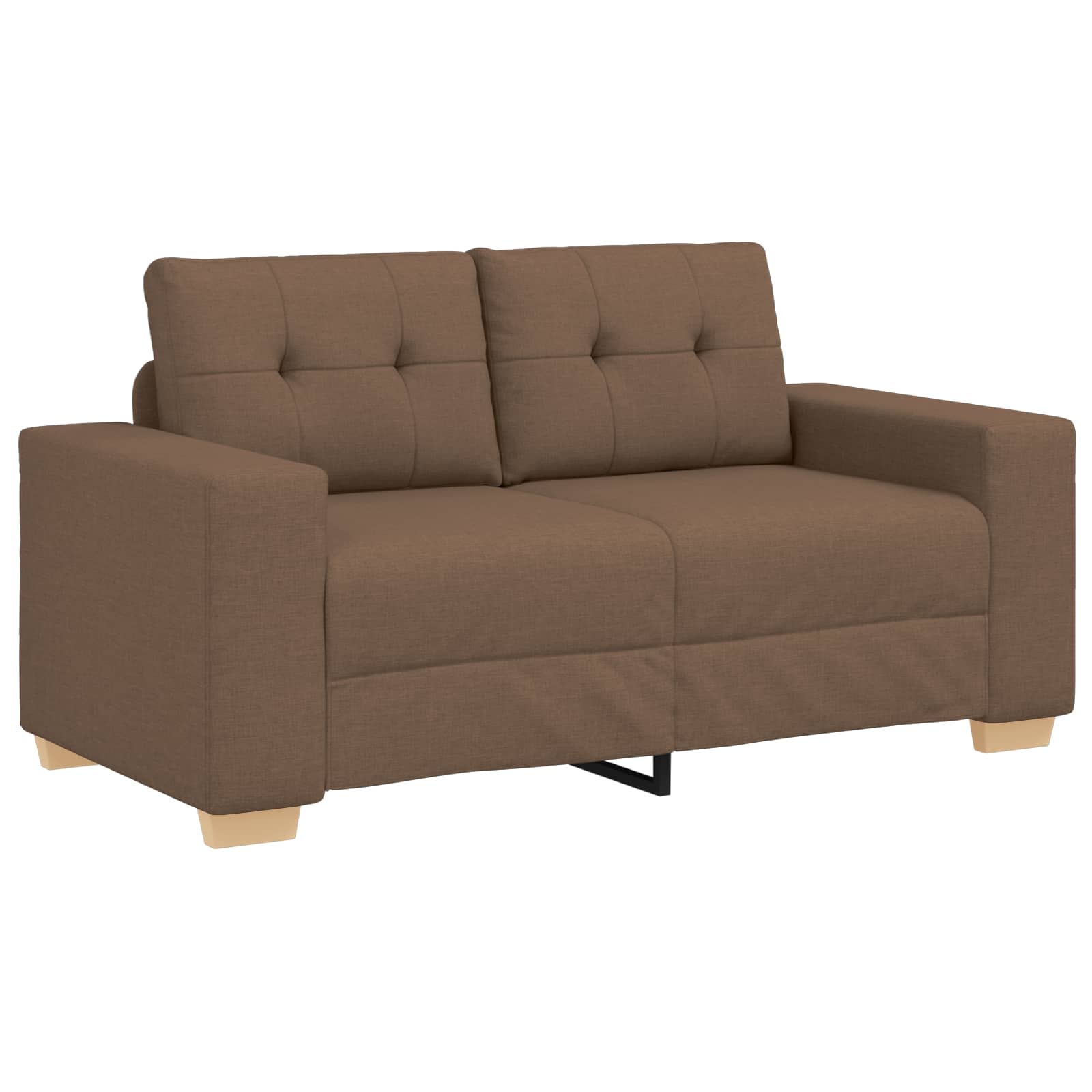 Bank 2 pcs Bruin 221 x 80 x 80 cm Linnen-mix stof