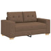 Bank 2 pcs Bruin 221 x 80 x 80 cm Linnen-mix stof