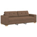 Bank 2 pcs Bruin 221 x 80 x 80 cm Linnen-mix stof