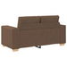 Bank 2 pcs Bruin 221 x 80 x 80 cm Linnen-mix stof