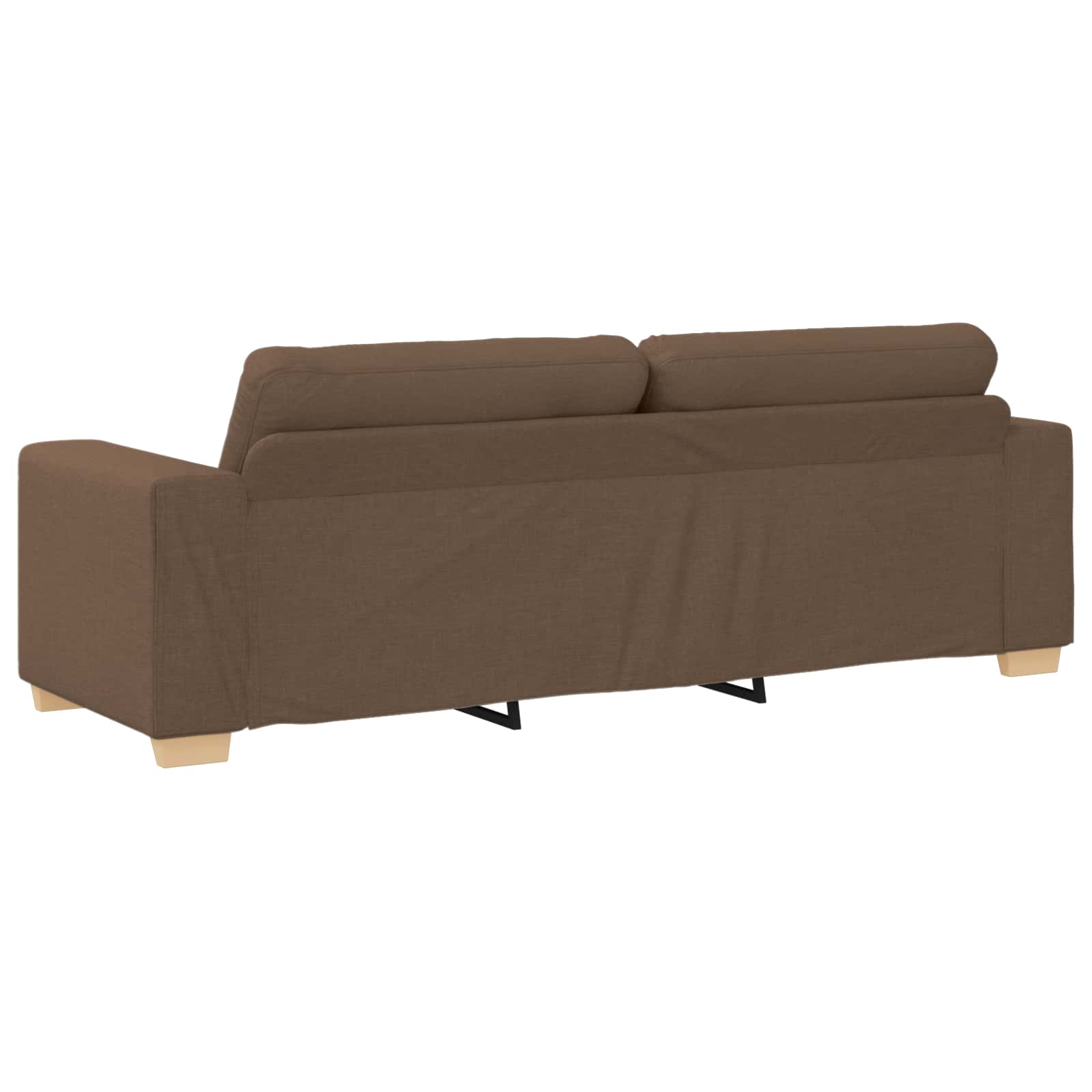 Bank 2 pcs Bruin 221 x 80 x 80 cm Linnen-mix stof