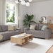 Bank 2 st Taupe Linnen-mix stof