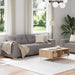 Bank 2 st Taupe Linnen-mix stof