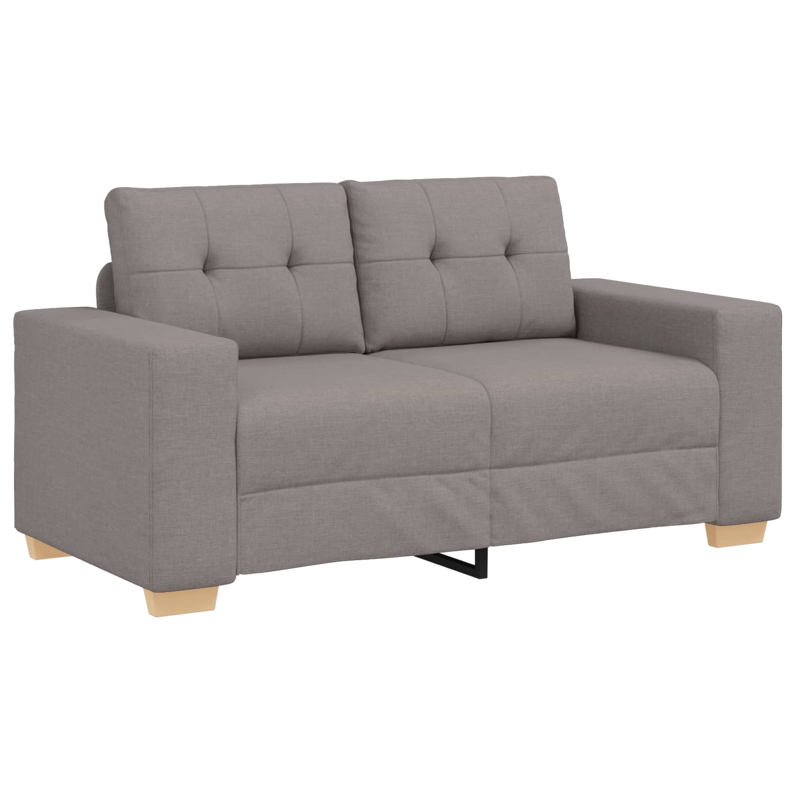 Bank 2 st Taupe Linnen-mix stof