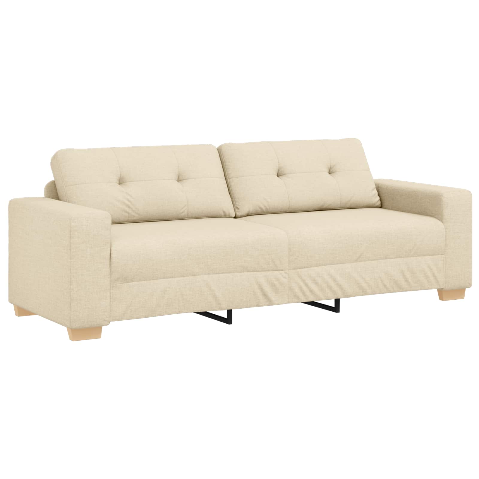 Bank 2 st Crème Linnenmix Stoffen