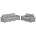 Bank 2 pcs Grijs 221 x 80 x 80 cm Linnen-mix stof
