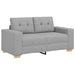 Bank 2 pcs Grijs 221 x 80 x 80 cm Linnen-mix stof