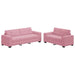 Bank 2 pcs Roze 221 x 80 x 80 cm Stof