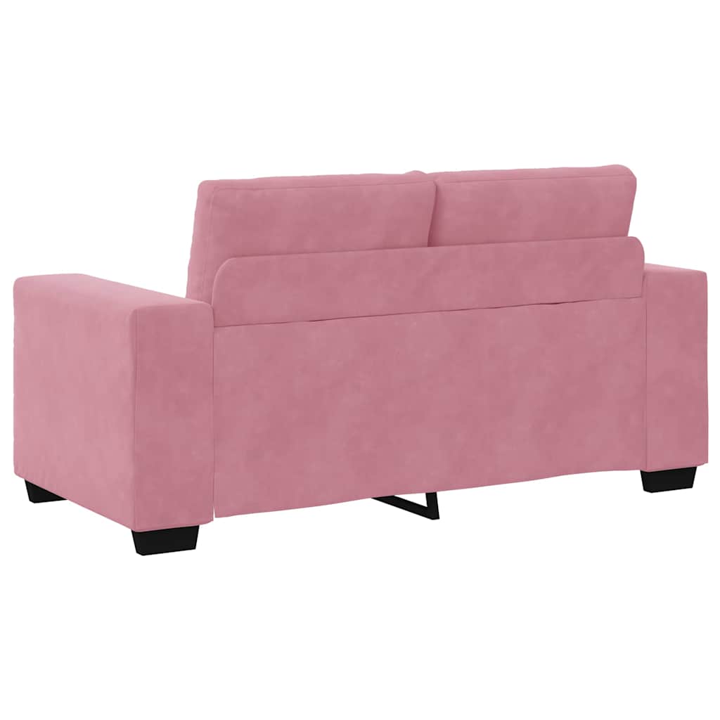 Bank 2 pcs Roze 221 x 80 x 80 cm Stof