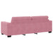 Bank 2 pcs Roze 221 x 80 x 80 cm Stof