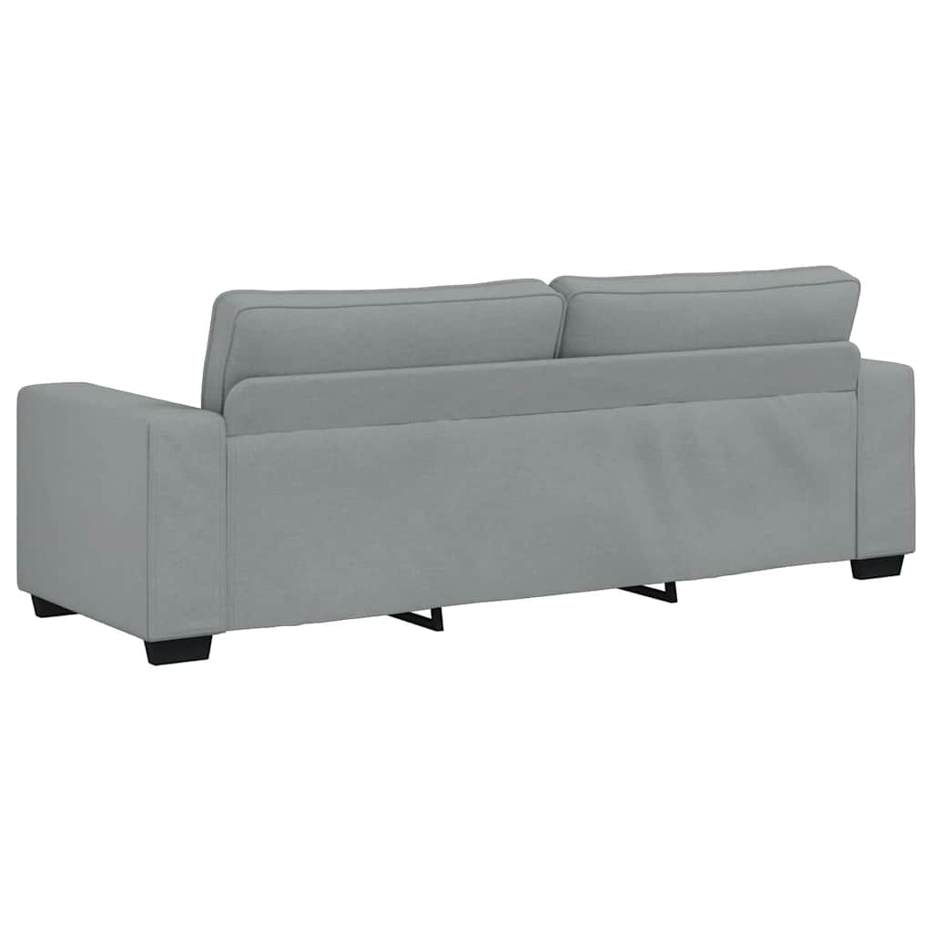 2-delige Loungeset met kussens stof lichtgrijs