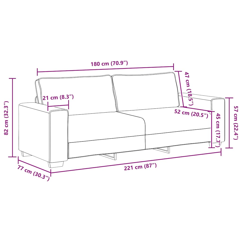 2-delige Loungeset met kussens stof lichtgrijs