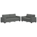 2-delige Loungeset met kussens stof donkergrijs