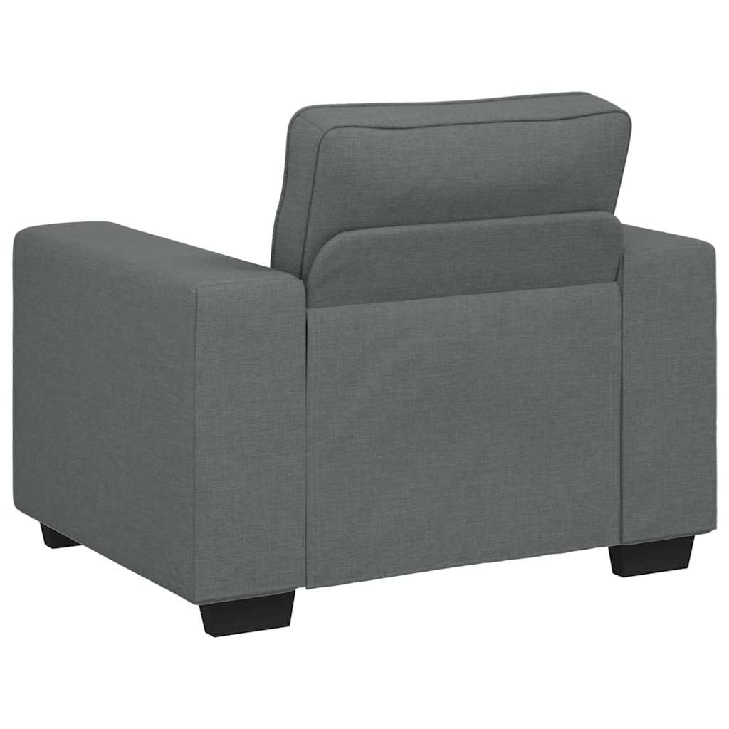 2-delige Loungeset met kussens stof donkergrijs