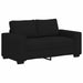 2-delige loungeset met kussens stof zwart