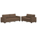 2-delige Loungeset met kussens stof bruin
