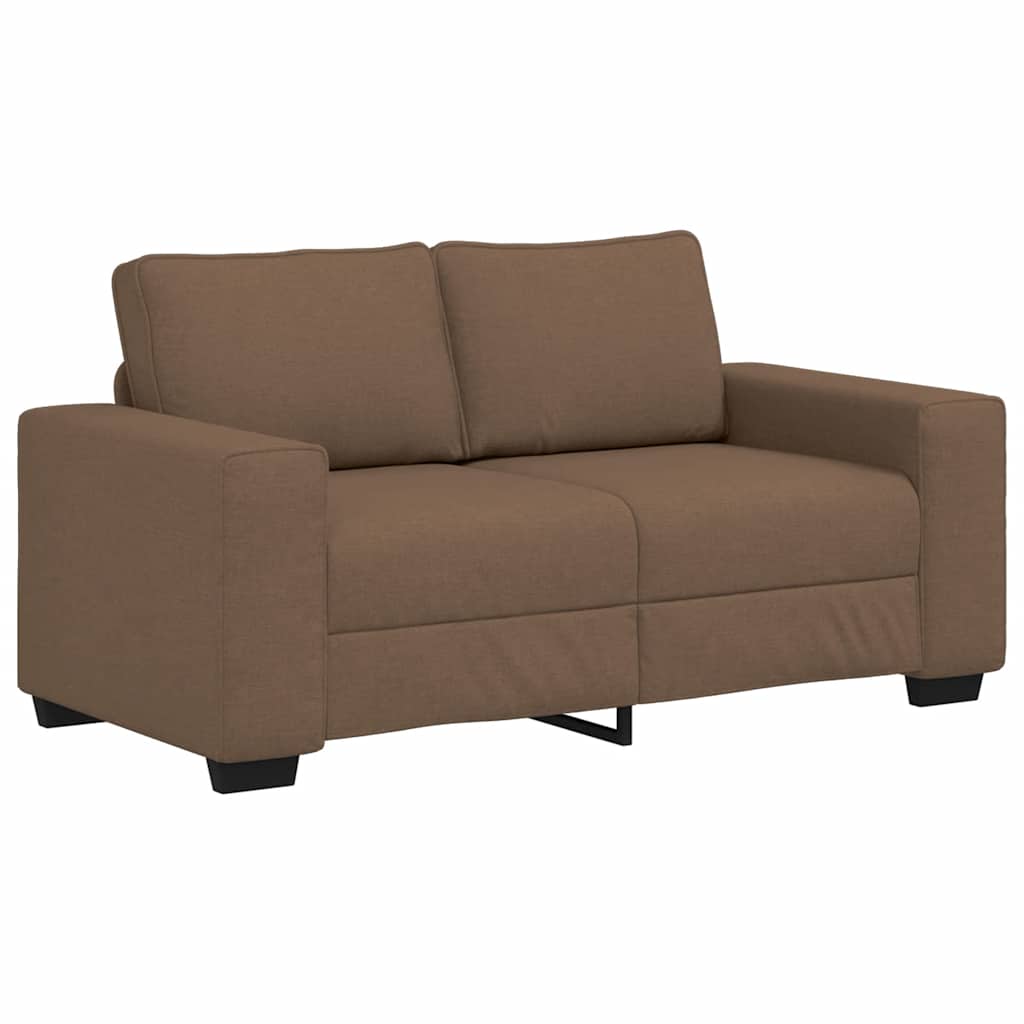 2-delige Loungeset met kussens stof bruin