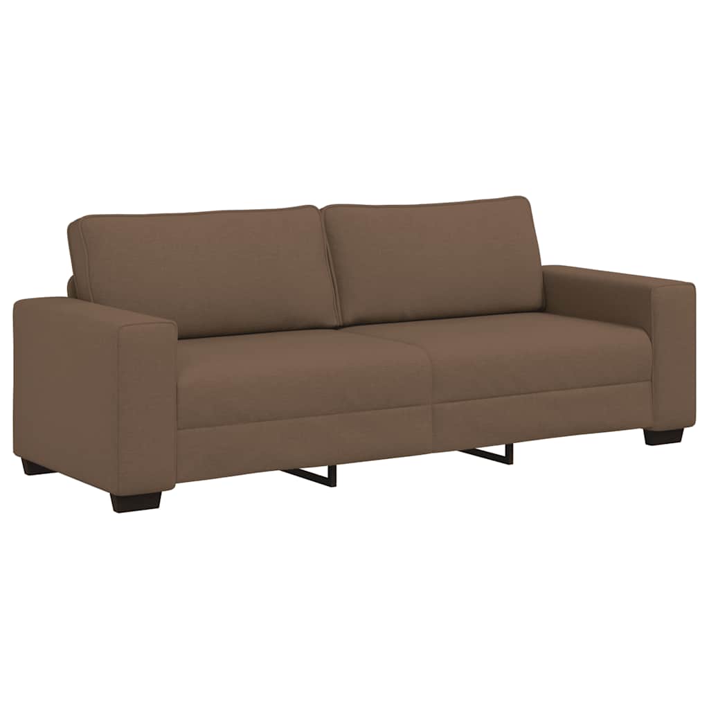2-delige Loungeset met kussens stof bruin