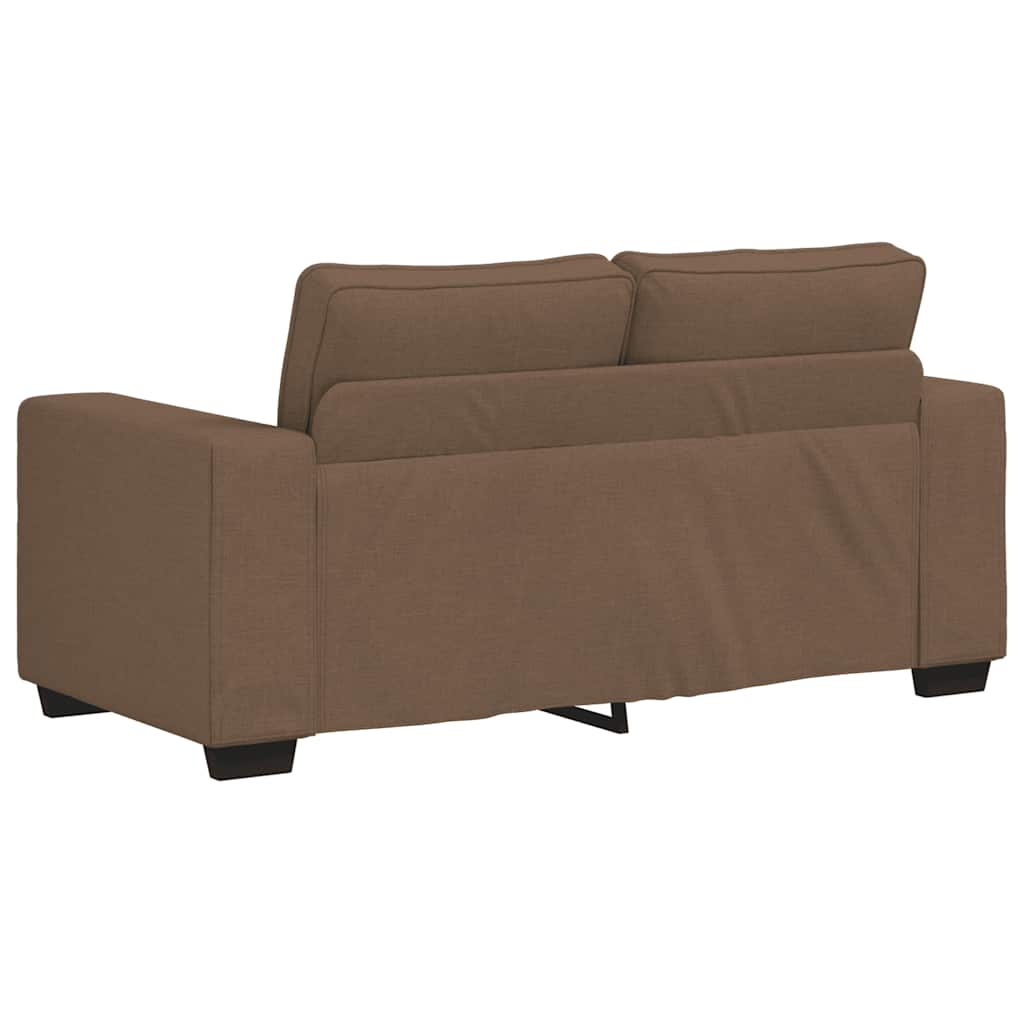 2-delige Loungeset met kussens stof bruin