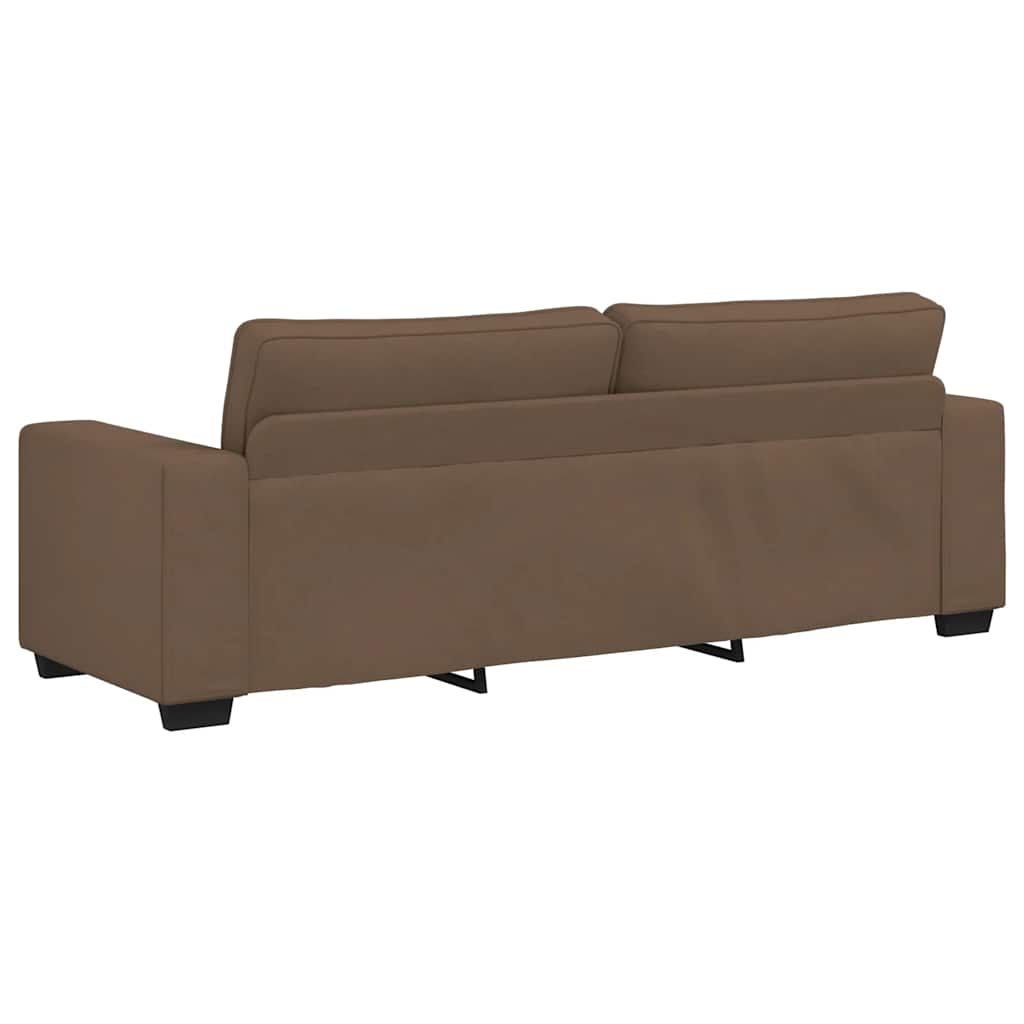 2-delige Loungeset met kussens stof bruin