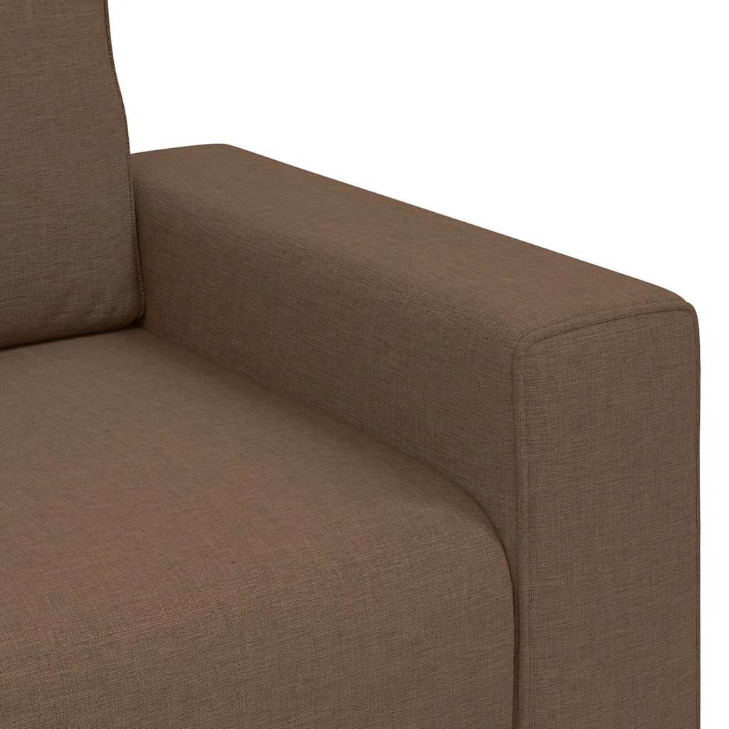 2-delige Loungeset met kussens stof bruin