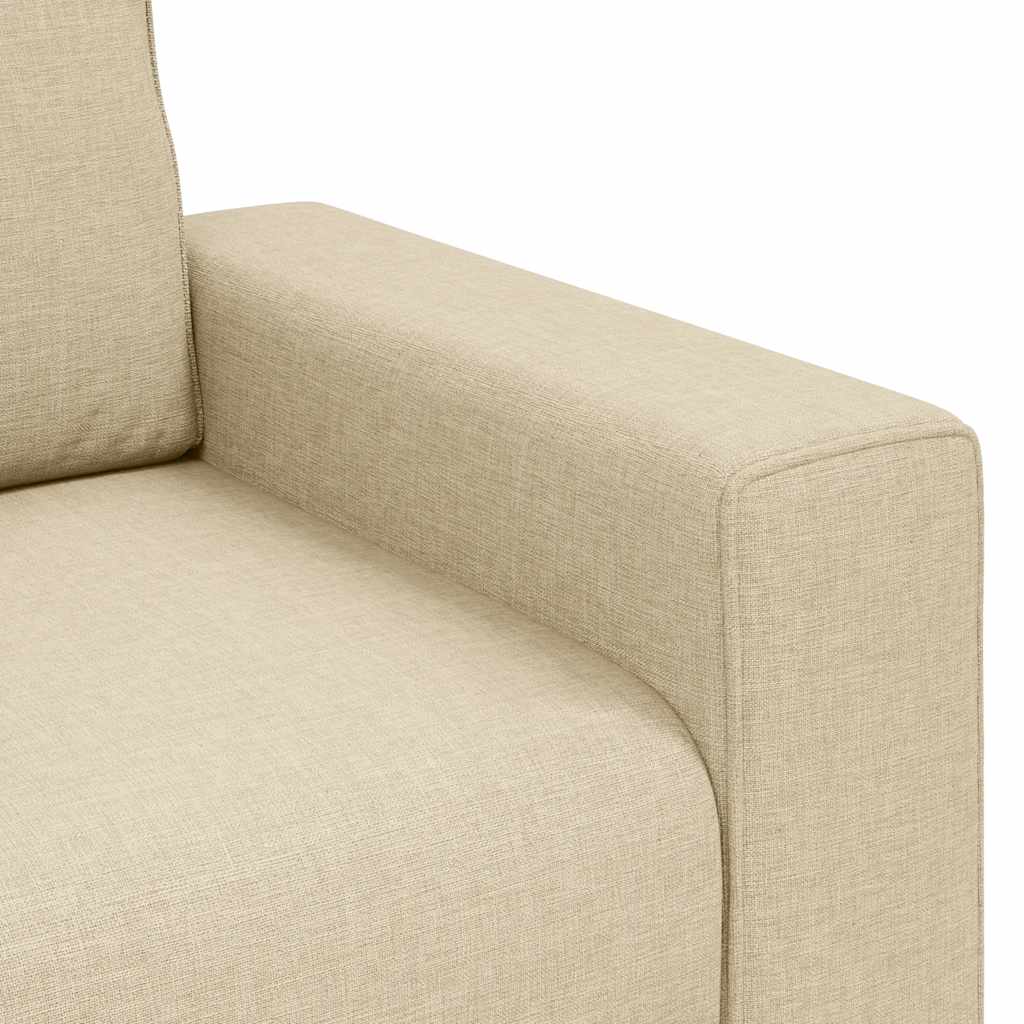 2-delige Loungeset met kussens stof crèmekleurig