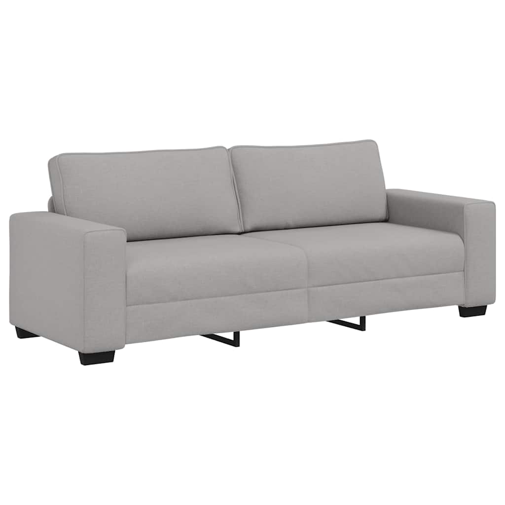 2-delige Loungeset met kussens stof wolk grijs