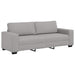 2-delige Loungeset met kussens stof wolk grijs