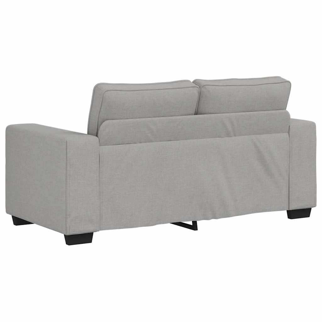 2-delige Loungeset met kussens stof wolk grijs