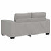 2-delige Loungeset met kussens stof wolk grijs