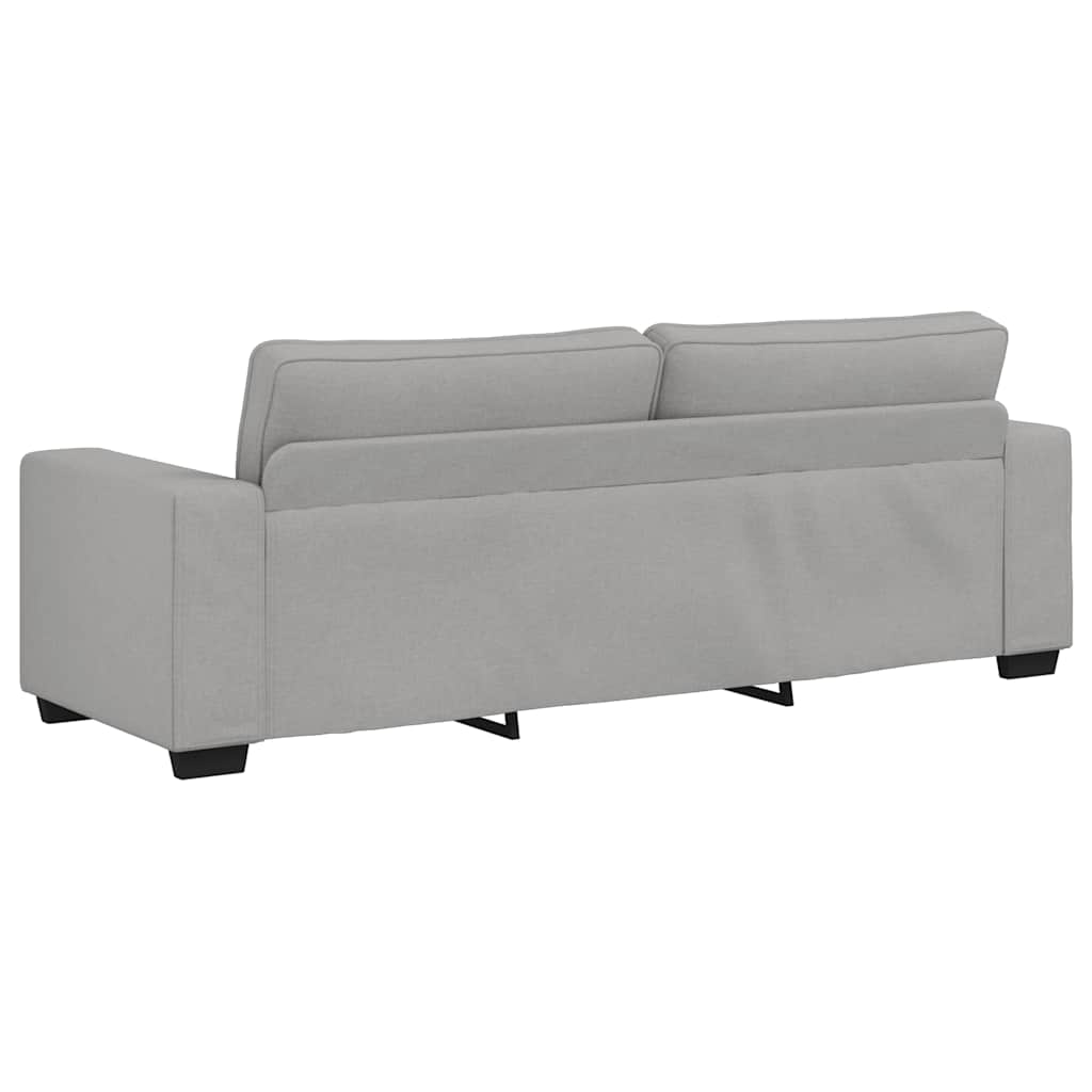2-delige Loungeset met kussens stof wolk grijs