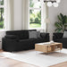 Bank 2 st Zwart Stof