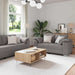 Bank 2 st Taupe Stof