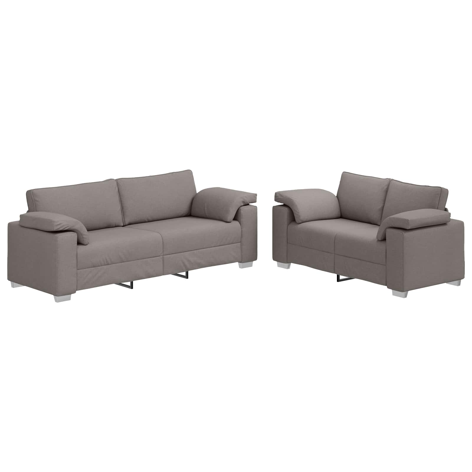 Bank 2 st Taupe Stof