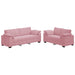 2-delige bankset met kussens roze fluweel