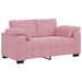 2-delige bankset met kussens roze fluweel