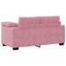 2-delige bankset met kussens roze fluweel