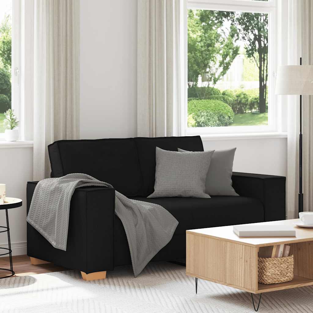 2-zitsbank Zwart 160x78x84 cm Stof