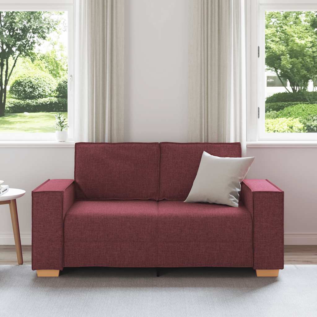 2-zitsbank Wijnrood 120 cm Stof
