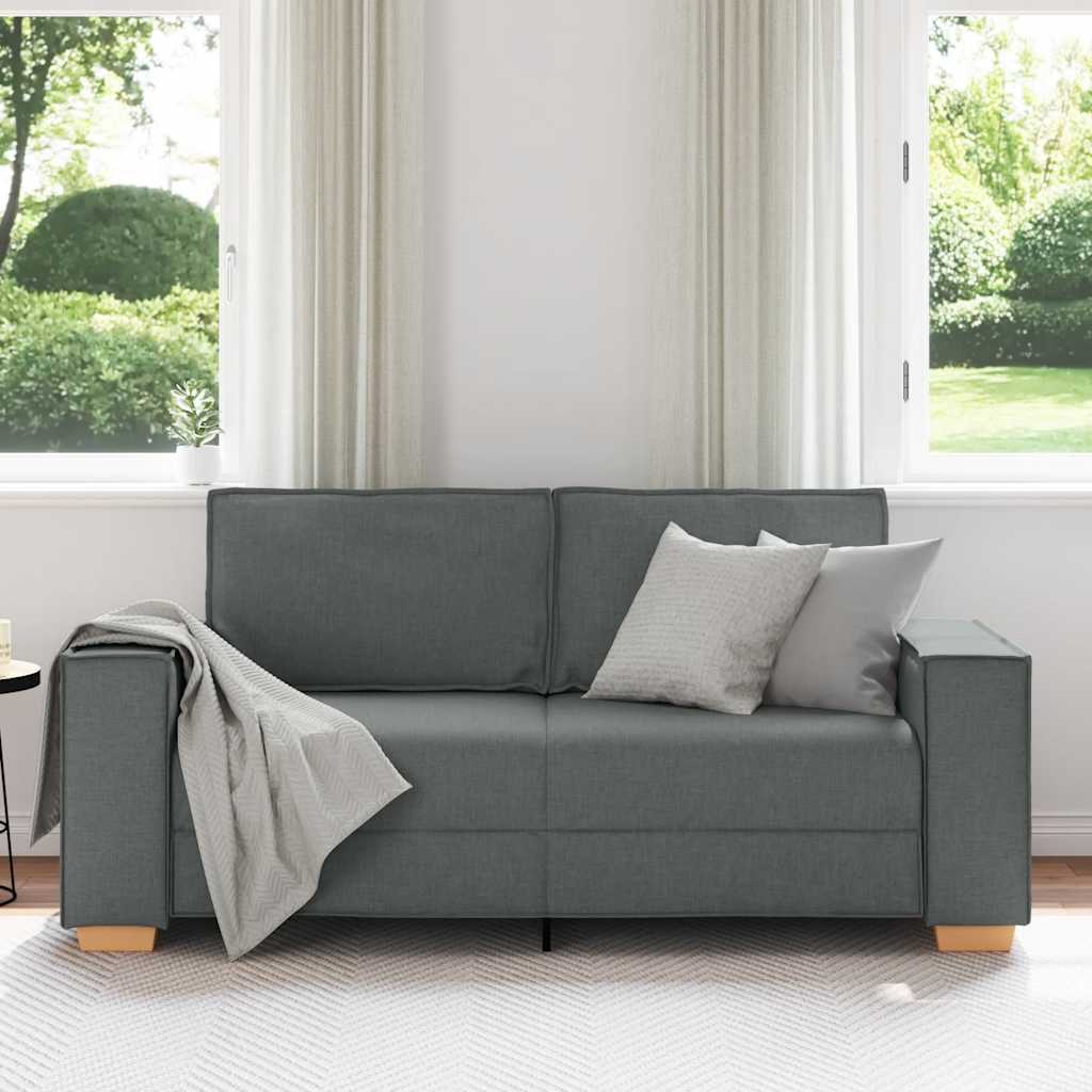 2-zitsbank Donkergrijs 180x78x84 cm Stof