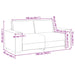 2-zitsbank Donkergrijs 180x78x84 cm Stof