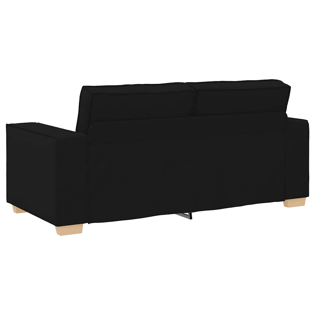 2-zitsbank Zwart 140 cm Stof