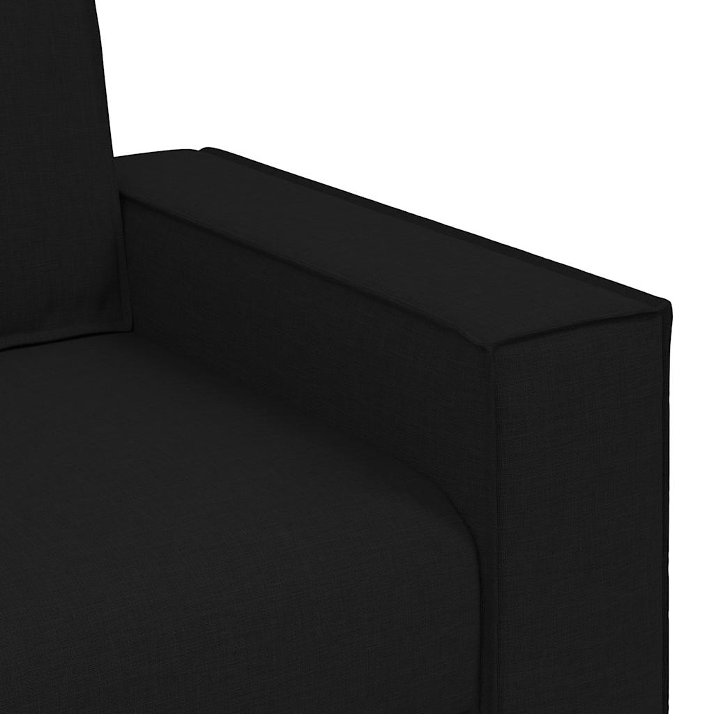 2-zitsbank Zwart 140 cm Stof