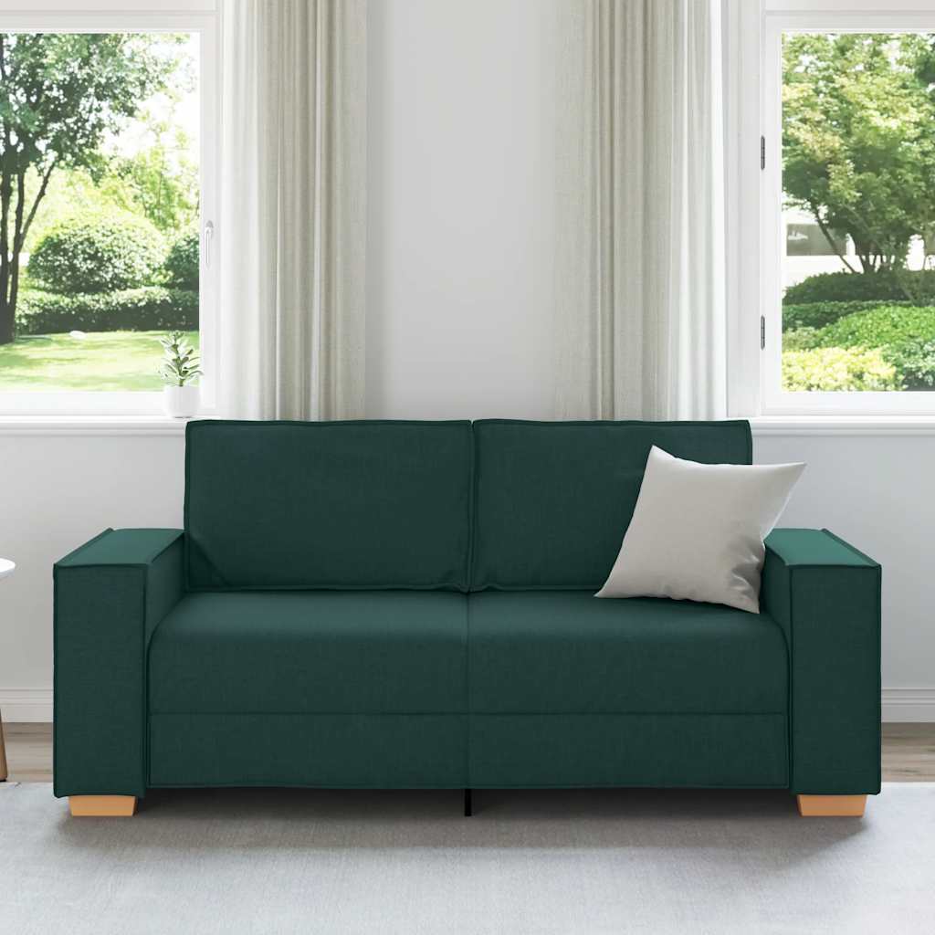2-zitsbank Donkergroen 180x78x84 cm Stof