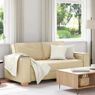 2-zitsbank Crème 180x78x84 cm Stof
