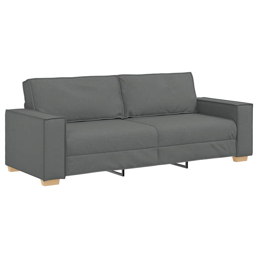 3-zitsbank Donkergrijs 220x78x84 cm Stof
